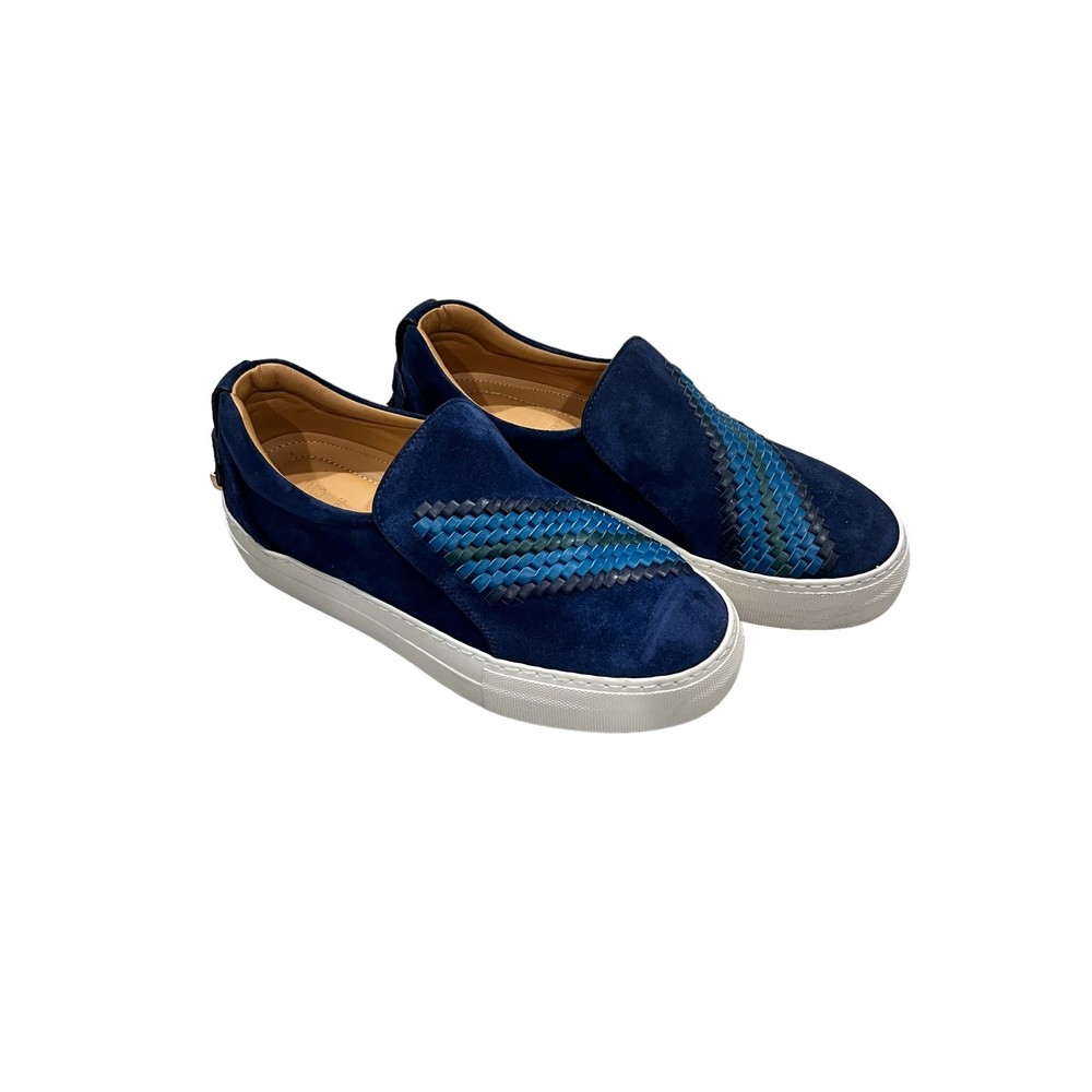Buscemi Slip On Woven Inset Suede Slip-on‎ Sneaker Weave Oceano Womens Size 6
